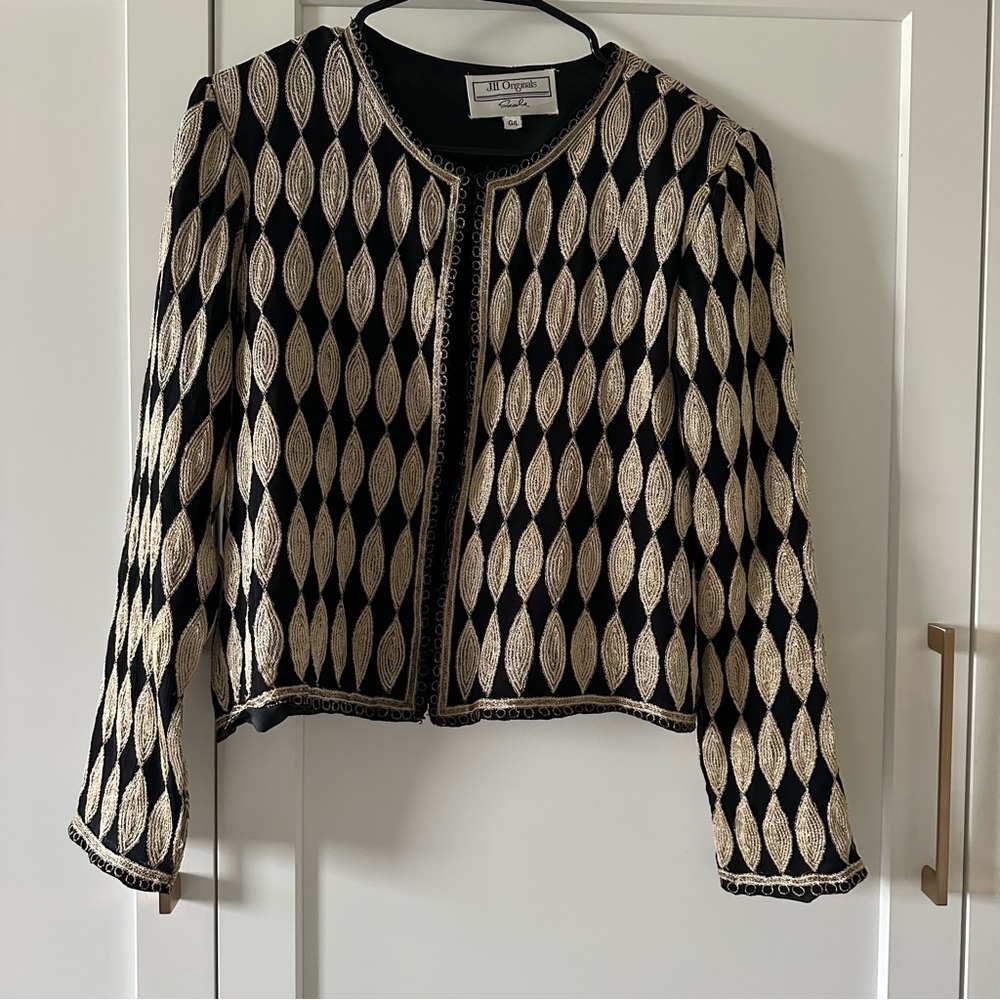 St. John Black and Gold Blazer